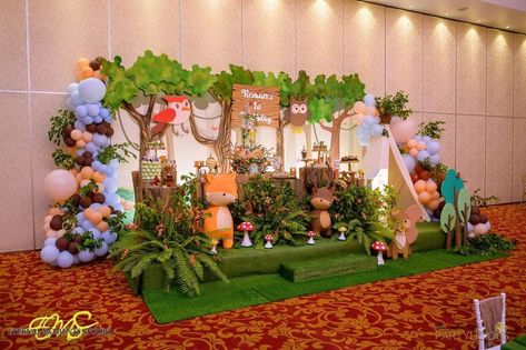 Birthday Woodland Theme, Woodland Theme Birthday Party, Backdrop Ideas Diy, Woodland Theme Birthday, Woodland Backdrop, Backdrop Panels, Woodland Party Theme, Backdrop For Birthday, Garden Party Birthday