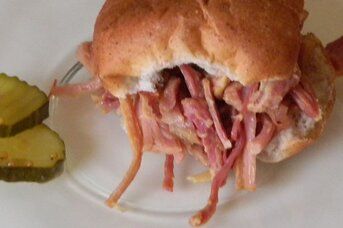 Harvey Ham Sandwiches Recipe | Allrecipes Ham Sandwich Recipes, Ham Steak Recipes, Brown Sugar Ham, Meat Meals, Ham Steaks, Ham Sandwiches, Slow Cooked Meals, Mustard Sauce, French Dip