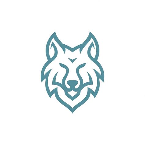 Premium Vector | Simple line outline wolf head logo design wolf face vector icon Wolf Outline Simple, Wolf Face Tattoo, Wolf Head Logo, Simple Wolf Tattoo, Wolf Outline, Head Logo Design, Wolf Tattoos Men, Wolf Face, Warrior Tattoos