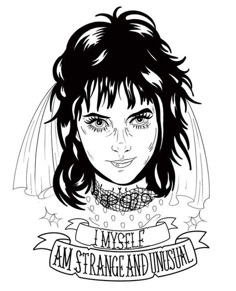 Lydia Deetz Tattoo Beetlejuice, Beetlejuice Tattoo Lydia, Beetlejuice Lydia Tattoo, Lydia Deetz Drawing, Beetlejuice Flash Tattoo, Lydia Deetz Tattoo, Lydia Tattoo, Beetlejuice Tattoo Ideas, Beetlejuice Wedding