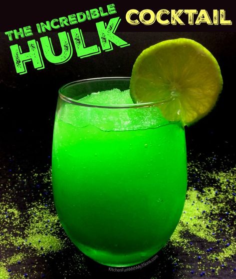 Hulk Cocktail Apple Pucker Drinks, Hypnotic Drinks, Incredible Hulk Drink, Hulk Drink, Pomegranate Sangria, Sour Apple Pucker, New Hulk, Hulk Movie, Best Summer Cocktails