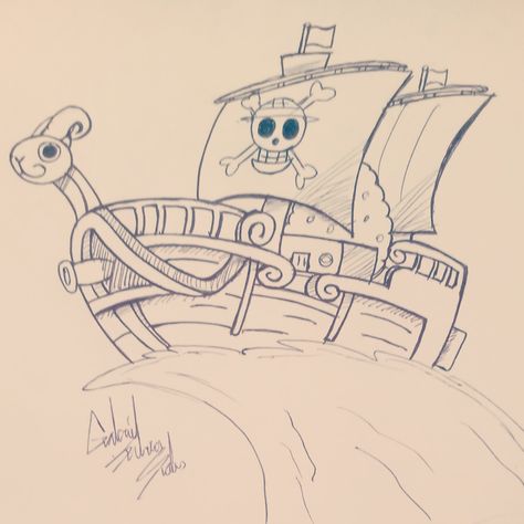 One Piece Drawing Sketches, One Piece Sketch, Creepy Sketches, Going Merry, Epic Drawings, Hand Doodles, Easy Mandala Drawing, One Piece Cartoon, Anime Drawing Books