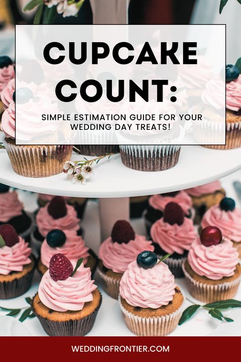 Ensure there's no shortage of sweetness at your wedding with our straightforward guide to estimating the number of cupcakes required! This simple, user-friendly guide takes the guesswork out of the process, allowing you to plan efficiently for a dessert table that’s both abundant and delightful. #WeddingTreats #WeddingCupcakes #EstimationSimplified Cupcake Tables For Weddings, Ways To Display Cupcakes For A Party, Wedding Cupcake Display Round Table, Cupcakes Instead Of Wedding Cake, Cupcake Bar Wedding, Cupcake Wedding Cake Ideas, Displaying Cupcakes At Wedding, Cupcake Presentation Ideas, Diy Cupcake Stand Wedding