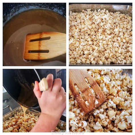 Homemade Sugar-Free Caramel Corn Recipe | Emily Reviews Keto Caramel Popcorn, Sugar Free Caramel Popcorn, Carmel Candy Recipe Easy No Corn Syrup, Sugar Free Kettle Corn, Easy Caramel Popcorn Without Corn Syrup, Caramel Popcorn Without Corn Syrup, Homemade Caramel Corn, Sugar Free Desserts Easy, Popcorn Recipes Easy