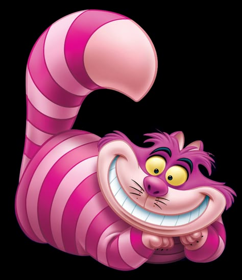 The Cheshire Cat is a mysterious pink and purple striped cat with a devious, mischievous personality in the 1951 Disney animated feature film Alice in Wonderland. The Cheshire Cat has a permanent smile on his face and can disappear at will. He is a very odd being able to reshape his body to either amuse or frighten his visitors. He's very mysterious, and in his own way, very dark. Like all members of Wonderland, he is mad, but unlike the others, he admits it with pride. All of Wonderland's...... Film Alice In Wonderland, Cheshire Cat Disney, Cheshire Cat Alice In Wonderland, Alice And Wonderland, Alice Wonderland, Alice In Wonderland Tea Party, Cat Character, Alice In Wonderland Party, Mad Hatter Tea