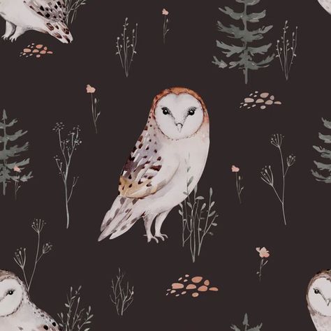 18.75' L x 25" W Peel and Stick Wallpaper Panel Owls Wallpaper, Office Redesign, Woodland Wallpaper, Brick Wallpaper Roll, Black Ish, Owl Wallpaper, Cabin Bathroom, Wallpaper Panel, Owl Fabric