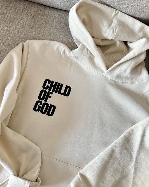 Stay warm and show your faith with our Child of God premium soft hoodie. Made with high-quality material, it's perfect for everyday wear and a great reminder of your faith. Embrace your identity as a Child of God and spread the love of Jesus wherever you go. Marriage Aesthetic, Kindness Scripture, Sweats Outfits, Aesthetic Jesus, Embroidery Cases, Christian Clothing Brand, Study Books, God Wallpaper, Jesus Clothes