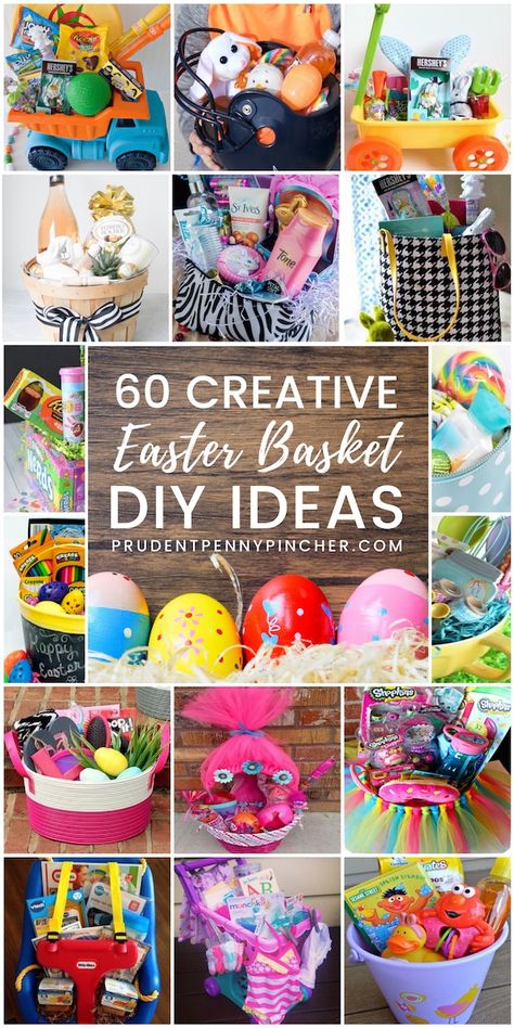 There are plenty of DIY Easter Basket ideas for all ages to choose from including toddlers, girls, boys and teens. These creative easter baskets will make egg-cellent DIY gifts. Teenager Easter Basket, Diy Easter Basket Ideas, Diy Easter Basket, Easter Basket Themes, Adult Easter Baskets, Unique Easter Baskets, Fun Easter Baskets, Creative Easter Baskets, Boys Easter Basket