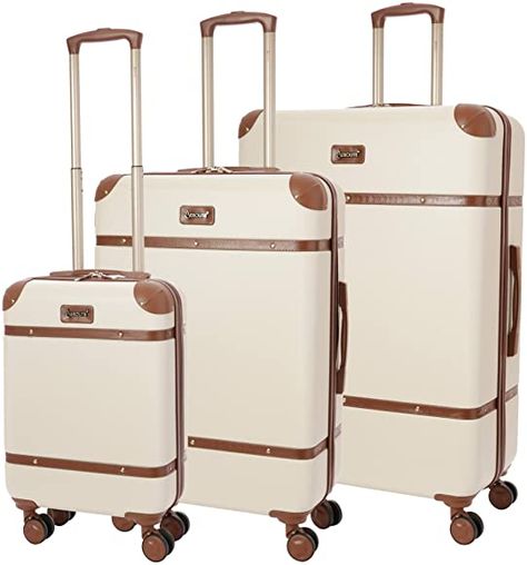 Hard Shell Luggage, 3 Piece Luggage Set, Wooden Trunks, Travel Chic, Leather Suitcase, Lightweight Luggage, Cabin Luggage, Luggage Case, Large Suitcase