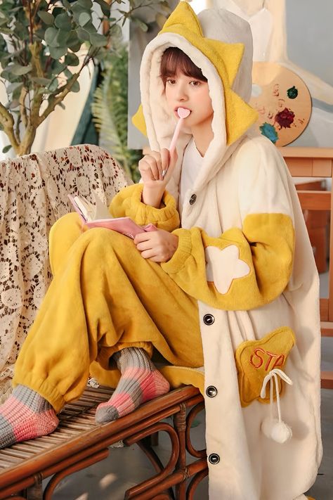 coupon code ANNE80 Star Pajamas, Kawaii Wardrobe, Nightgown Sets, Cozy Pajamas, Kawaii Fashion Outfits, Twinkle Star, Cute Pajamas, Fleece Pajamas, Bow Knot