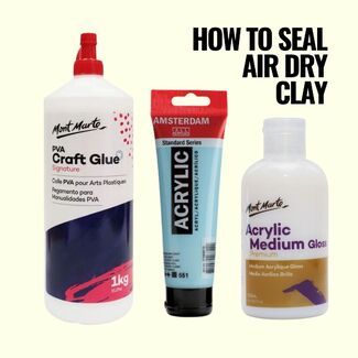 Congrats! You've made your very first Air Dry Clay piece. Now your piece has fully dried, there are a number of ways to seal Air Dry Clay to protect the integrity of your sculpture. Seal Air Dry Clay, Air Dry Modeling Clay, Art Shed, Art Supply Stores, Clay Diy Projects, Clay Paint, Gift Inspo, Modeling Clay, Glue Crafts