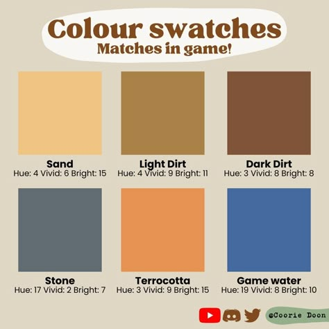 Colour Picker, Acnh Tips, Cottagecore Animal Crossing, Animal Crossing Tips, Acnh Cottagecore, Animal Crossing Patterns, Animal Crossing Memes, Animal Crossing Guide, Acnh Custom Designs