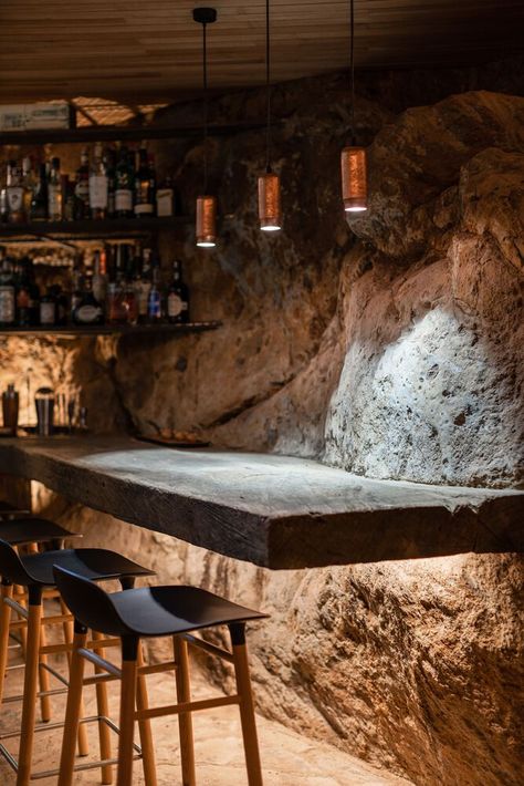 Gallery of Cava House / André Restelli - 14 Tuscan Interior, Rock Room, Wine Cave, Home Wine Cellars, Wine Cellar Design, Cellar Design, Stone Bar, Wine House, Wine Decor