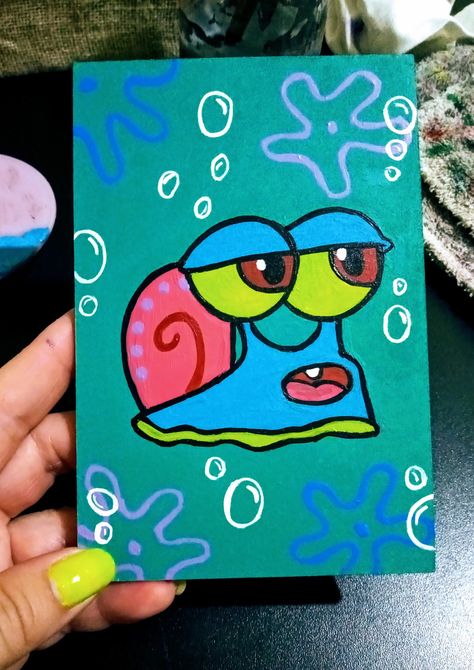 Masterpieces Painting, Disney Canvas Art, Spongebob Painting, Funny Paintings, Cute Canvas Paintings, Easy Canvas Art, Cartoon Painting, Sponge Bob, Canvas Painting Designs