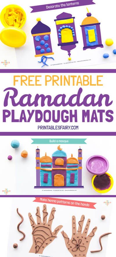 Free printable Islamic themed playdough mats. The perfect Ramadan and Eid activity for toddlers, preschool, and kindergarten. Ramadan Craft For Preschool, Ramadan Activities Eyfs, Eid Al Fitr Activities For Kids, Islamic Heritage Month Activities, Eid Art And Craft For Preschool, Ramadan Kindergarten Activities, Ramadan Sensory Bin, Islamic Preschool Activity, Eid Activity For Kindergarten