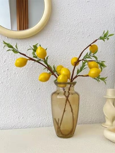 Lemon Bathroom, Yellow Theme, Artificial Fruit, Lemon Decor, Pink Lemon, Artificial Flower Bouquet, Dinner Themes, Vase Arrangements, Decor Guide