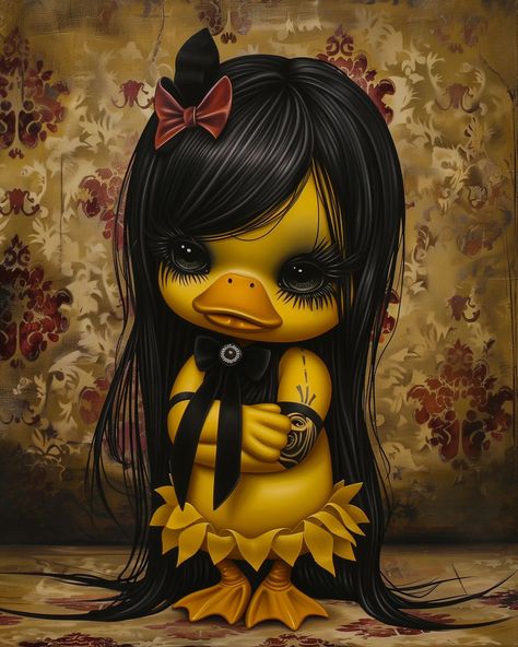 Rubberduck girlies I was nominated for the @zakari_zero_art ‘s #tattoochallengeai from @kiundkreativ and @leinwandleben thought I have to participate in the #DuckingChallenge hosted by @art_of_the_damned and I think he were right. It was time to create new rubberducks with old prompts. It was easier in V5 🤔. What do you think? #rubberducks #duck #tattoos #darkart #darkfantasy #darkartist #gothicart #darkaiart #aiart #midjourney #midjourneycommunity #midjourneyaiartist #illustrious_... Duck Images, Zero Art, Duck Tattoos, Duck Ornaments, Rubber Duckies, 3d Printing Art, Quack Quack, Bizarre Art, Rubber Ducks