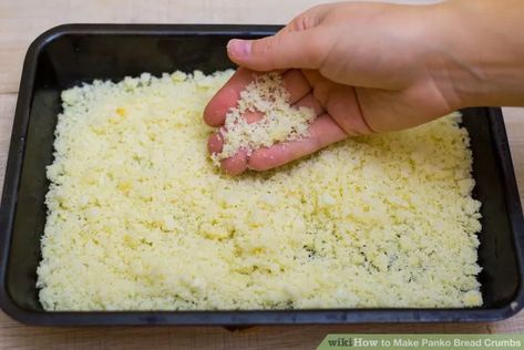 How to Make Panko Bread Crumbs Pablo Bread Crumbs, Diy Panko Bread Crumbs, Panko Crumbs Recipe, How To Make Panko Bread Crumbs, Homemade Panko Bread Crumbs, Panko Bread Crumbs Recipe, Casserole Bread, Cooking Staples, Homemade Breadcrumbs