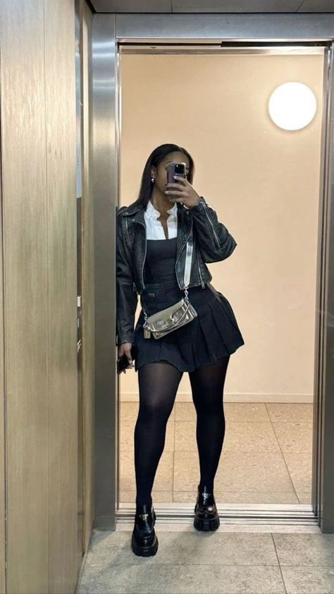 Outfit Ideas With Chunky Loafers, Skirts Boots Outfit, Black Women Autumn Outfits, Fall Class Outfits College, Dinner Date Outfit Women, Birthday Outfits For Cold Weather, Brunch Winter Outfit Black Woman, Skirts With Tights Outfit, Christmas Party Outfits Black Women