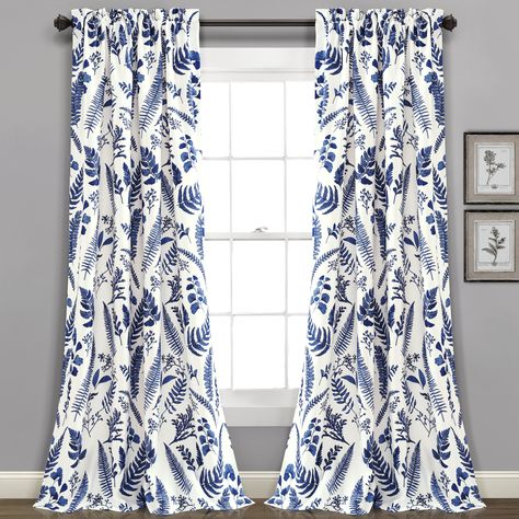 Free 2-day shipping. Buy Lush Decor Devonia Allover Room Darkening 95" x 52" + 2" Header Nature White 100% Polyester 3" Rod Pocket Pair Window Panel at Walmart.com Transitional Coastal, Nature Room, Beach Interior, Floral Room, Lush Decor, Blue Curtains, Darkening Curtains, Thermal Curtains, Rod Pocket Curtain Panels