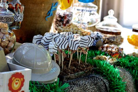 jungle party/first birthday Birthday Party Ideas | Photo 1 of 17 | Catch My Party Jungle Treat Table, Wild One Treat Table, Treat Table, Lion King Baby Shower, Jungle Birthday Party, Party Styling, Safari Theme Party, Wild One Birthday Party, Emma Jane