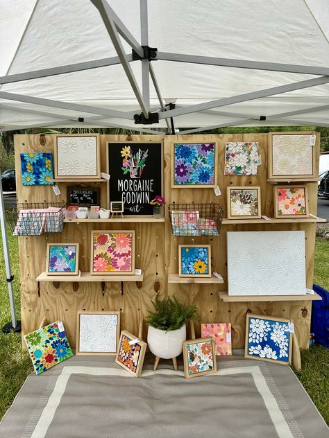 Art Fair Set Up, Art Market Ideas, Festival Booth Design, Art Booth Display Ideas, Art Market Booth, Art Show Display Ideas, Art Show Booth, Art Festival Booth Display, Festival Booth Display