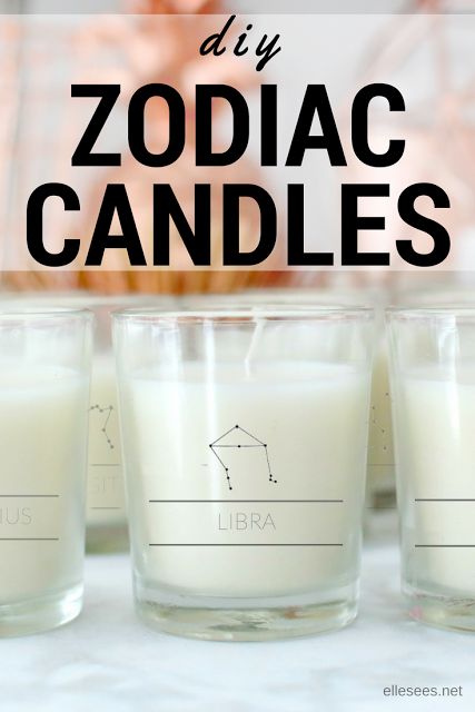 DIY Zodiac Candles--great personalized home decor gift idea Zodiac Candles Diy, Diy Zodiac Gifts, Zodiac Crafts, Holistic Products, Zodiac Candles, Zodiac Candle, Old Candles, Children's Activities, Candle Magick