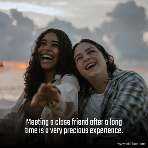 Meeting Friends After Long Time Caption for Instagram - WishBae Meeting My Best Friend After Long Time, After Long Time Meet Friend Quotes Funny, Qoutes About School Friends, After Long Time Meet Friend Quotes Short, Met After A Long Time Friend Caption, After So Long Time Captions, Seeing A Friend After A Long Time Caption, After Long Time Meet My Bestie, Great Time With Friends Captions