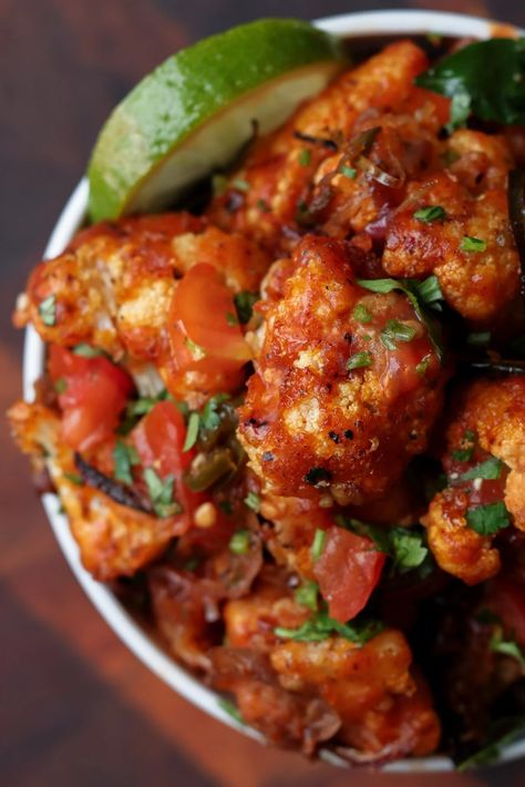 Crispy Cauliflower, Cauliflower Fried, Sweet Peppers, Fried Cauliflower, Best Appetizers, Stuffed Sweet Peppers, Indian Style, Soy Free, Nut Free