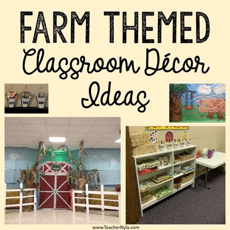 Farm themed classroom decor and bulletin board ideas Farm Classroom Decorations, Farm Theme Classroom, Farm Bulletin Board, Farm Classroom Theme, Themed Classroom Decor, Top Teacher, Chicken Coop Decor, Environmental Print, Center Signs