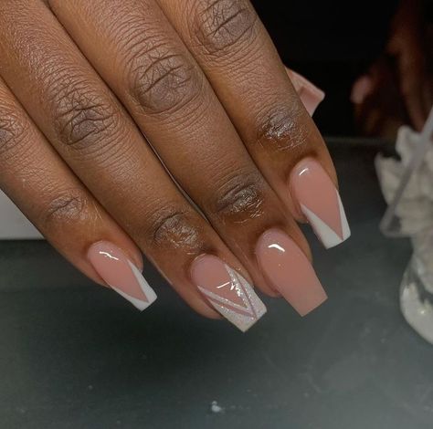 Short Boujie Nails, Nails Designs Ballerina, Natural Nail Designs Short Square, Medium Ballerina Acrylic Nails, Ballerina Short Nails, Ballerina Nails Short, Acrylic Nails Short, November Nail, November Nail Designs