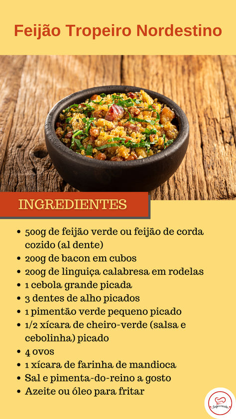 O feijão tropeiro é uma receita típica e tradicional do Brasil, especialmente popular em Minas Gerais e no Nordeste. Ele surgiu como uma refeição prática e nutritiva para os tropeiros, antigos comerciantes que transportavam mercadorias entre regiões. Esse prato combina o sabor do feijão com uma rica mistura de ingredientes como farinha de mandioca, carne seca e linguiça, resultando em um sabor irresistível e autêntico.  Receita completa no link 11k Followers, Low Carb Recipes, Instagram Profile, Healthy Recipes, On Instagram