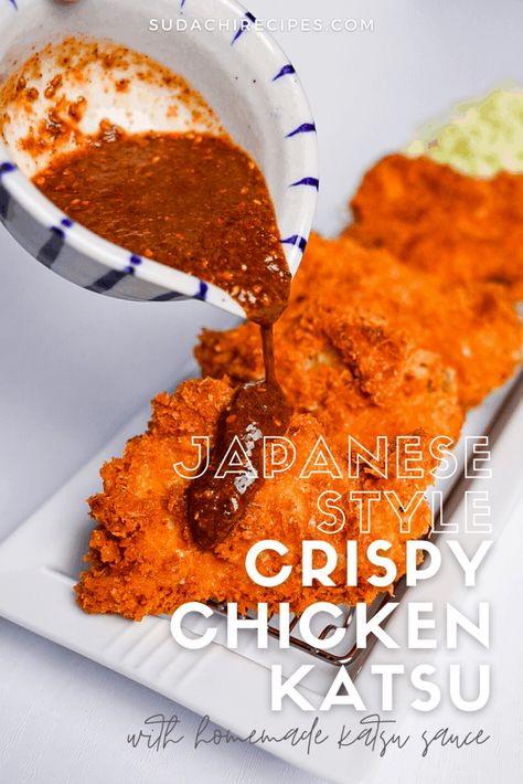 The Ultimate Crispy Chicken Katsu (with homemade sauce) - Sudachi Recipes Chicken Katsu Sauce, Crispy Chicken Katsu, Japanese Chicken Katsu, Katsu Sauce, Chicken Katsu Recipes, Katsu Curry Recipes, Katsu Recipes, Chicken Katsu Curry, Japanese Chicken