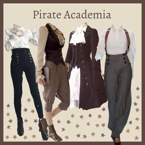 Piratecore Fashion, Retro Outfits Aesthetic, Dark Academia Outfits, Dark Academia Outfit, Academia Outfits, Academia Style, Academia Fashion, 2019 Fashion, Fantasy Clothing