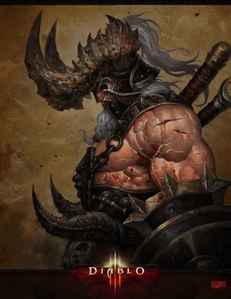 Diablo Barbarian, Fantasy Ideas, Fantasy Heroes, Artistic Images, Fantasy Concept Art, Game Inspiration, Video Game Art, Medieval Fantasy, Creature Design