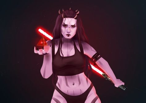 ArtStation - Female Zabrak Sith, Sophie Hill Female Sith Art, Dathomirian Zabrak, Zabrak Sith, Zabrak Jedi, Dagan Gera, Female Sith, Grand Inquisitor, Star Wars Pictures, The Dark Side