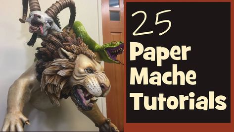 Paper Mache Tutorial Step By Step, How To Paper Mache Step By Step, Paper Mache Sculpture Tutorial, Paper Plate Decorations, Paper Mache Sculpture Ideas, Plate Craft Ideas, Paper Mache Deer Head, Paper Mache Art Sculpture, Paper Mache Recipe