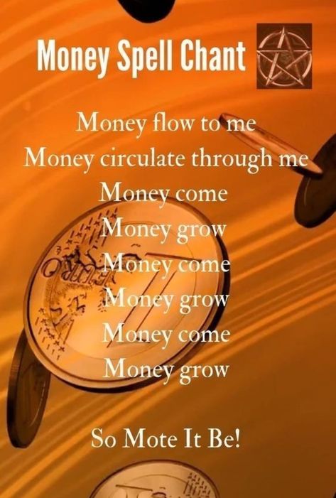 Money Spell Chant, Money Spells Magic, Powerful Money Spells, Witchcraft Spells For Beginners, Money Spells That Work, Good Luck Spells, Money Spell, Spells For Beginners, Luck Spells