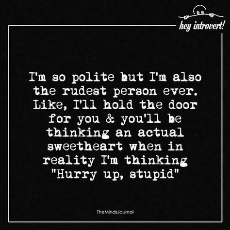 I'm So Polite But I'm also The Rudest Person Ever Im The Nicest Rudest Person, Rudest People Quotes, I’m Not A Bad Person Quotes, Rude Quotes Funny, Practical Quotes, Rude People Quotes, Don’t Insult My Intelligence, Bragging Quotes, Antique Quotes