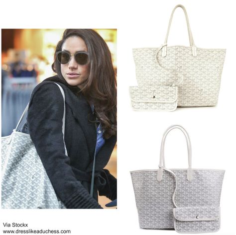 7 Meghan Markle Inspired Handbags You Can Get on Amazon Right Now - Dress Like A Duchess Megan Markle Handbags, Meghan Markle Handbag, Meghan Markle Bags, Goyard Outfit, Goyard Tote Outfit, Celebrity Handbags, 2023 Wardrobe, Goyard Tote, Printed Canvas Bag