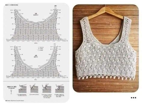 Crochet Swimsuits Pattern, Crochet Blouse Free Pattern, Crochet Halter Top Pattern, Crochet Tank Tops, Crochet Crop Top Pattern, Crochet Ladies Tops, Crochet Tops Free Patterns, Crochet Girls, Crochet Fashion Patterns