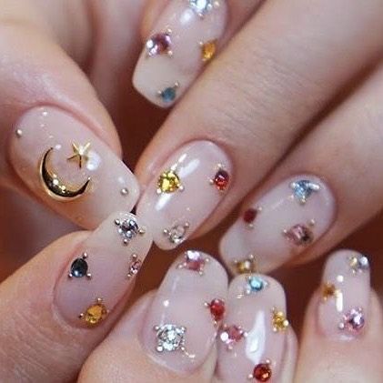 Gemstone Nail Art, Minimalist Nails, Dream Nails, Fire Nails, Funky Nails, Pretty Acrylic Nails, Makati, Chic Nails, My Nails