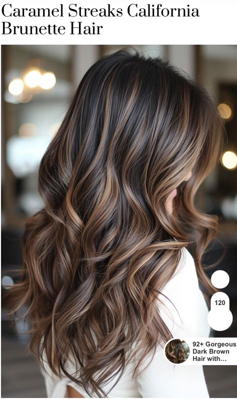 Dark Brown Hair With Chestnut Balayage, Baby Balayage Brunettes, Caramel Mocha Balayage, Subtle Highlights For Black Hair, Dark Caramel Balayage Brunettes, Toffee Highlights On Dark Hair, Dark Hair Caramel Balayage, Mocha Brown Hair With Highlights, Short Haircut With Highlights