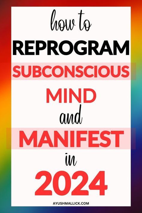 how to reprogram subconscious mind and manifest in 2024 New Year Manifestation, Subconscious Mind Programming, Reprogram Subconscious Mind, Manifest Anything, Spirit Guide, Mind Tricks, Breathing Techniques, Feeling Positive, The Genius