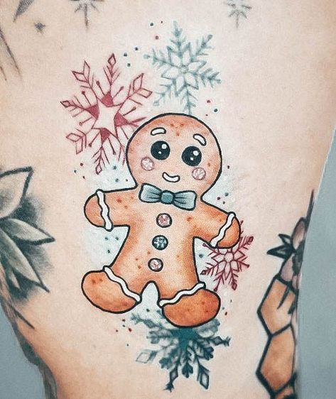 Gingerbread Tattoo Ideas, Gingerbread House Tattoo, Gingerbread Man Tattoo, Gingerbread Tattoo, Christmas Tattoo Ideas, Christmas Tattoo, Home Tattoo, Inspirational Tattoos, Christmas Women