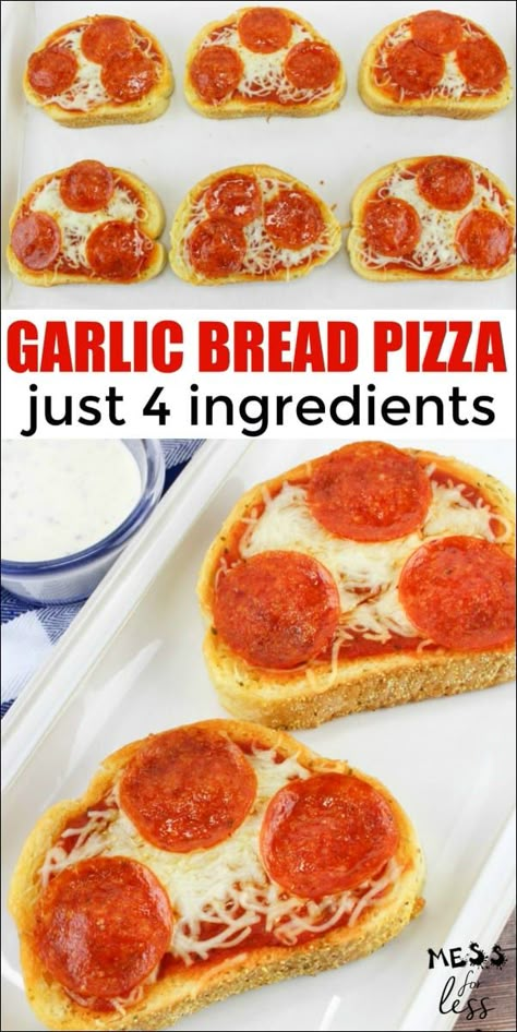 Texas Toast Pizza, Easy Garlic Bread, Texas Toast Garlic Bread, Pizza Roll Recipe, Garlic Bread Pizza, Toast Pizza, Texas Toast, Bread Pizza, Easy Pizza