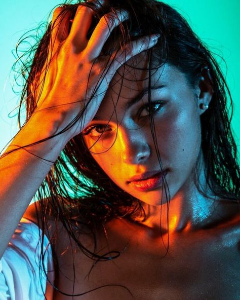 ArtStation - Color study Posing Women, Neon Photography, Lighting Photo, Graphic Trends, Photographie Portrait Inspiration, Self Portrait Photography, Portrait Pictures, Face Photography, Graphic Design Trends