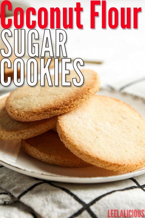 Coconut Flour Sugar Cookies, Cookie Dough Ingredients, Coconut Flour Cookies, Gluten Free Sugar Cookies, Coconut Flour Recipes, Low Carb Low Fat Recipes, Cookies Gluten Free, Best Low Carb Recipes, Low Carb Breakfast Recipes