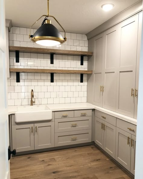 BECKI OWENS—A progress shot from our #villabonitaproject laundry room! Love this @lampsplus pendant! Laundry Room Paint, Becki Owens, Farmhouse Laundry Room, Gray Cabinets, Mudroom Laundry, Laundry Mudroom, Laundry Room Remodel, Mud Rooms, Butlers Pantry