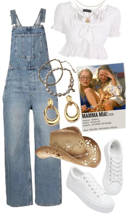 Mamma Mia Outfit | ShopLook Mamma Mia Clothes Aesthetic, Mamma Mia Denim Outfit, Mamma Mia The Party Outfits, Mamma Mia Concert Outfits, Momma Mia Halloween Costumes, Mama Mia Movie Outfits, Mamma Mia Dress Up Party, Ma Ma Mia Outfits, Mamma Mia Outfit Aesthetic